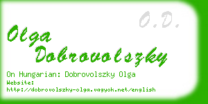 olga dobrovolszky business card